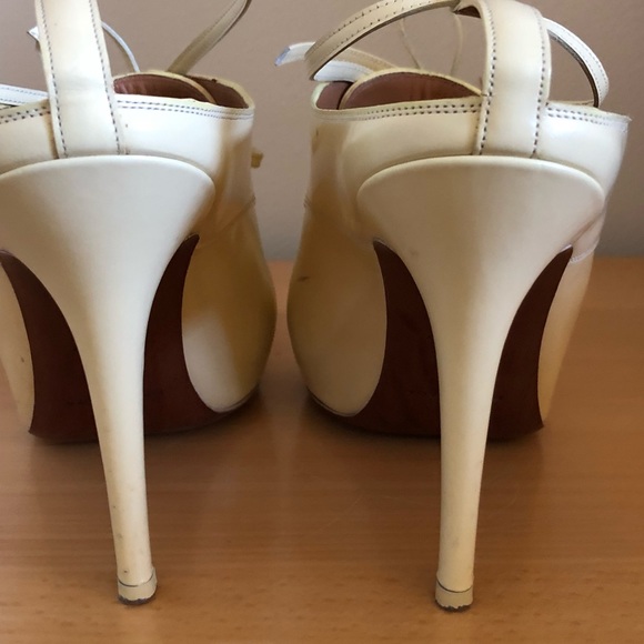 Balenciaga open back heels, sz 40 - Pale Yellow - Picture 5 of 7